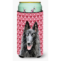 Belgian Sheepdog Hearts Love and Valentines Day   Tall Boy Beverage Insulator Beverage Insulator Hugger
