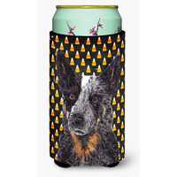 Australian Cattle Dog Candy Corn Halloween Portrait  Tall Boy Beverage Insulator Beverage Insulator Hugger