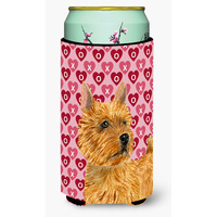 Norwich Terrier Hearts Love and Valentine's Day   Tall Boy Beverage Insulator Beverage Insulator Hugger
