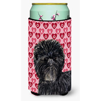 Affenpinscher Hearts Love and Valentine's Day Portrait  Tall Boy Beverage Insulator Beverage Insulator Hugger