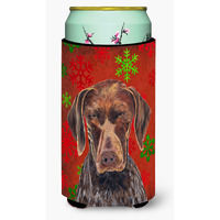 German Shorthaired Pointer Holiday Christmas  Tall Boy Beverage Insulator Beverage Insulator Hugger