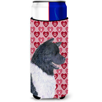 Akita Hearts Love and Valentine's Day Portrait Ultra Beverage Insulators for slim cans SS4521MUK