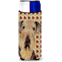Airedale Fall Leaves Portrait Ultra Beverage Insulators for slim cans SC9213MUK