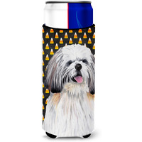Shih Tzu Candy Corn Halloween Portrait Ultra Beverage Insulators for slim cans SC9164MUK