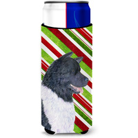 Akita Candy Cane Holiday Christmas Ultra Beverage Insulators for slim cans SS4590MUK