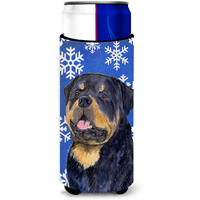 Rottweiler Winter Snowflakes Holiday Ultra Beverage Insulators for slim cans SS4662MUK