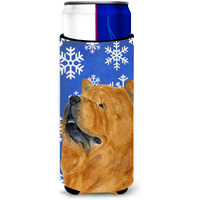 Chow Chow Winter Snowflakes Holiday Ultra Beverage Insulators for slim cans SS4640MUK