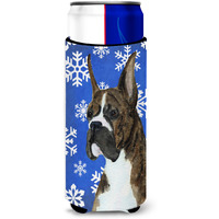 Boxer Winter Snowflakes Holiday Ultra Beverage Insulators for slim cans SS4646MUK