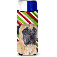 Mastiff Candy Cane Holiday Christmas Ultra Beverage Insulators for slim cans SC9345MUK