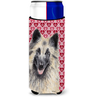 Belgian Tervuren Hearts Love and Valentine's Day Portrait Ultra Beverage Insulators for slim cans SC9247MUK
