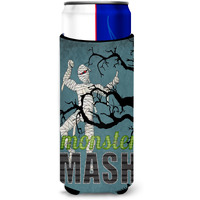 Monster Mash with Mummy Halloween Ultra Beverage Insulators for slim cans SB3019MUK