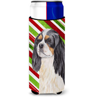 Cavalier Spaniel Candy Cane Holiday Christmas Ultra Beverage Insulators for slim cans SC9351MUK