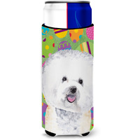 Bichon Frise Easter Eggtravaganza Ultra Beverage Insulators for slim cans SC9442MUK