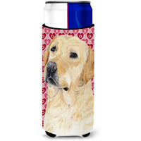Labrador Yellow Hearts Love Valentine's Day Ultra Beverage Insulators for slim cans SC9263MUK
