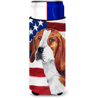 USA American Flag with Beagle Ultra Beverage Insulators for slim cans SC9005MUK