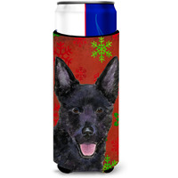 Australian Kelpie Red Green Snowflakes Christmas Ultra Beverage Insulators for slim cans SS4705MUK
