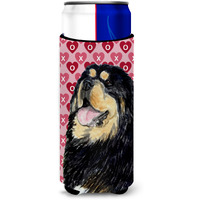 Tibetan Mastiff Hearts Love Valentine's Day Ultra Beverage Insulators for slim cans SS4512MUK