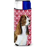 Springer Spaniel Hearts Love Valentine's Day Ultra Beverage Insulators for slim cans SS4513MUK