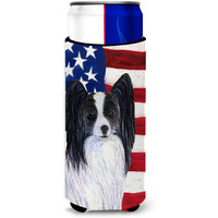 USA American Flag with Papillon Ultra Beverage Insulators for slim cans SS4032MUK