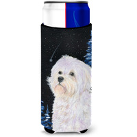 Starry Night Maltese Ultra Beverage Insulators for slim cans SS8461MUK