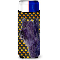 Skye Terrier Candy Corn Halloween Portrait Ultra Beverage Insulators for slim cans SS4256MUK