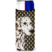 Dalmatian Candy Corn Halloween Portrait Ultra Beverage Insulators for slim cans SS4262MUK