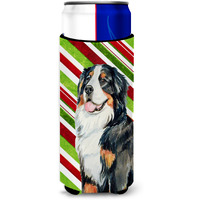 Bernese Mountain Dog Candy Cane Holiday Christmas Ultra Beverage Insulators for slim cans LH9244MUK