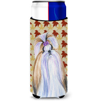 Shih Tzu Fall Leaves Portrait Ultra Beverage Insulators for slim cans SS4391MUK