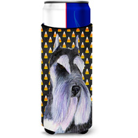 Schnauzer Candy Corn Halloween Portrait Ultra Beverage Insulators for slim cans SS4270MUK