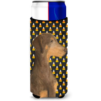 Doberman Candy Corn Halloween Portrait Ultra Beverage Insulators for slim cans SS4272MUK