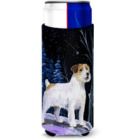 Starry Night Jack Russell Terrier Ultra Beverage Insulators for slim cans SS8388MUK