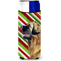 Leonberger Candy Cane Holiday Christmas Ultra Beverage Insulators for slim cans LH9258MUK
