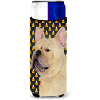 French Bulldog Candy Corn Halloween Portrait Ultra Beverage Insulators for slim cans SS4278MUK