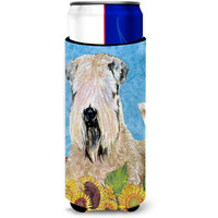 Wheaten Terrier Soft Coated in Summer Flowers Ultra Beverage Insulators for slim cans SS4121MUK