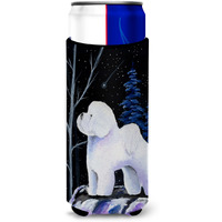 Starry Night Bichon Frise Ultra Beverage Insulators for slim cans SS8397MUK