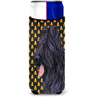 Briard Candy Corn Halloween Portrait Ultra Beverage Insulators for slim cans SS4283MUK