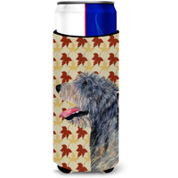Irish Wolfhound Fall Leaves Portrait Ultra Beverage Insulators for slim cans SS4350MUK