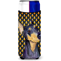 Doberman Candy Corn Halloween Portrait Ultra Beverage Insulators for slim cans SS4288MUK