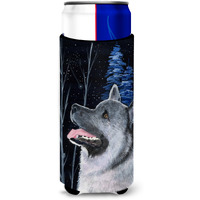 Starry Night Norwegian Elkhound Ultra Beverage Insulators for slim cans SS8398MUK