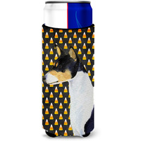 Basenji Candy Corn Halloween Portrait Ultra Beverage Insulators for slim cans SS4307MUK
