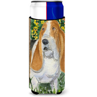 Basset Hound Ultra Beverage Insulators for slim cans SS8964MUK