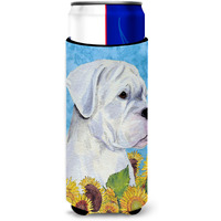 Boxer in Summer Flowers Ultra Beverage Insulators for slim cans SS4142MUK