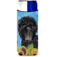 Affenpinscher in Summer Flowers Ultra Beverage Insulators for slim cans SS4144MUK