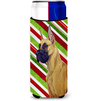 Great Dane Candy Cane Holiday Christmas Ultra Beverage Insulators for slim cans LH9220MUK