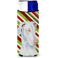 Great Dane Candy Cane Holiday Christmas Ultra Beverage Insulators for slim cans LH9221MUK