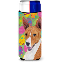 Basenji Easter Eggtravaganza Ultra Beverage Insulators for slim cans SC9467MUK