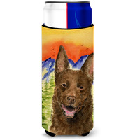 Australian Kelpie Ultra Beverage Insulators for slim cans SS8422MUK