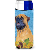 Bullmastiff in Summer Flowers Ultra Beverage Insulators for slim cans SS4153MUK
