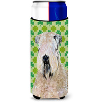 Wheaten Terrier Soft Coated St. Patrick's Day Shamrock Ultra Beverage Insulators for slim cans SS4424MUK