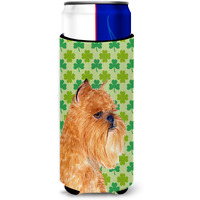 Brussels Griffon St. Patrick's Day Shamrock Portrait Ultra Beverage Insulators for slim cans SS4425MUK